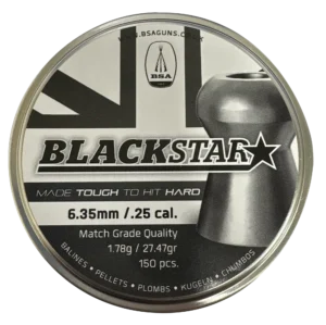 Front Tin view of BlackStar .25 Cal Pellets